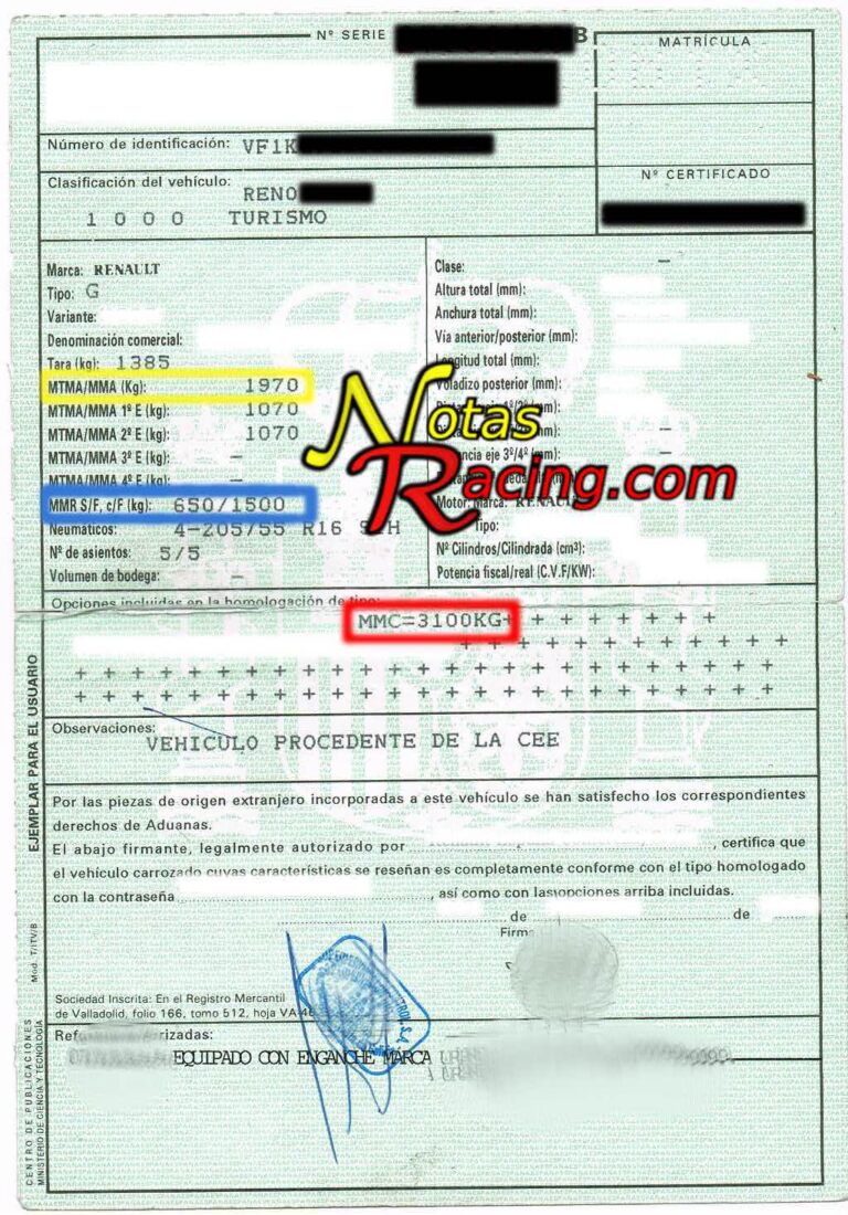 como saber cuantos kg puede arrastrar mi coche