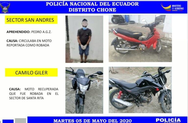 como saber si una moto es robada en ecuador