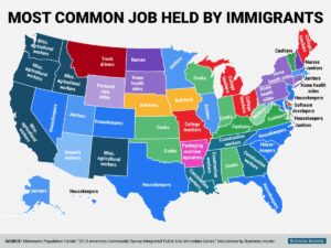 cual es el trabajo mas comun en estados unidos