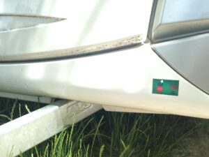 donde se pone la pegatina de la itv en una caravana